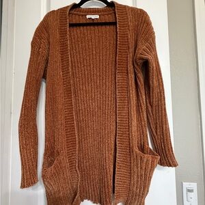 Woven Heart Women’s Chenille Open Front Cardigan Sweater Medium